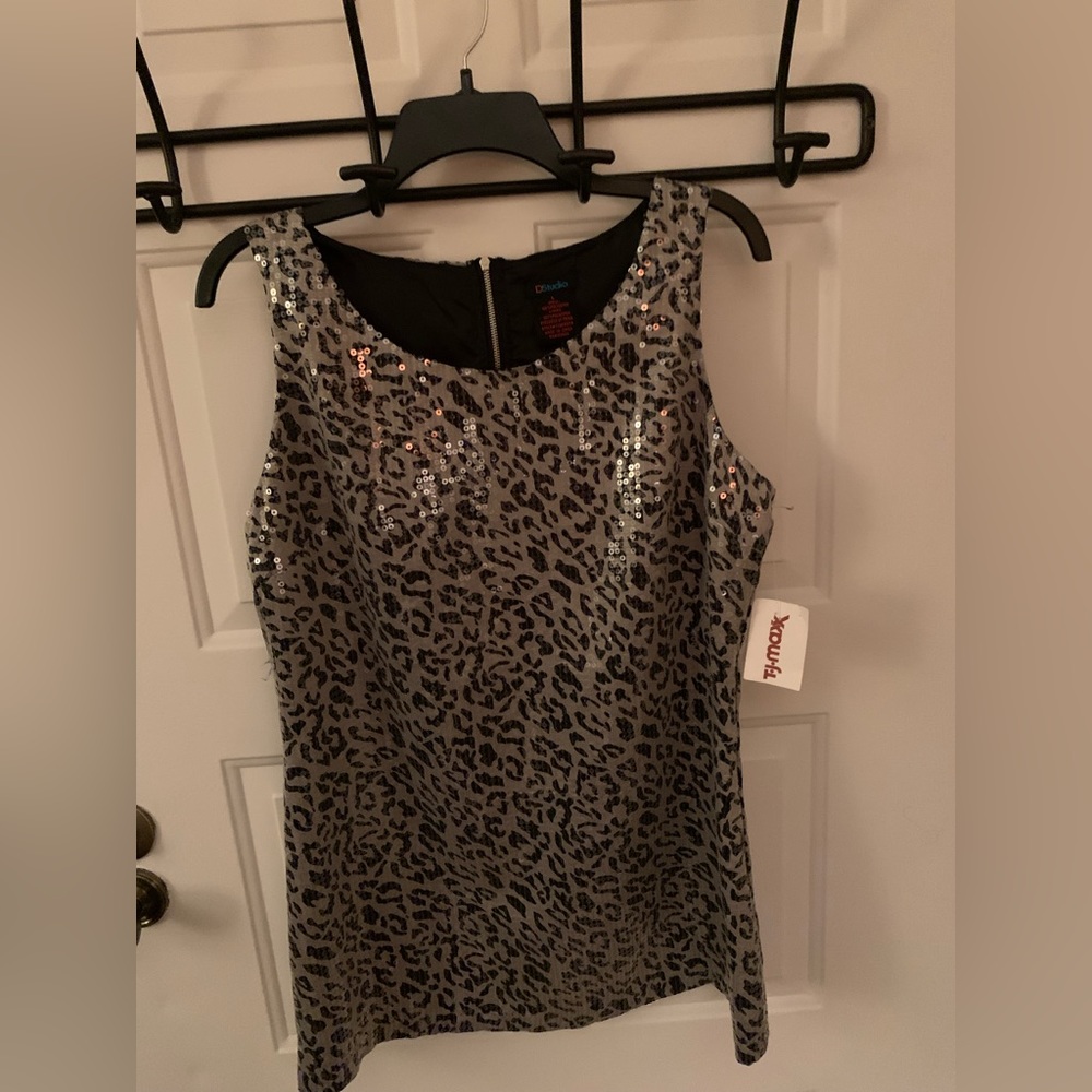 Black/Silver Sparkly Top